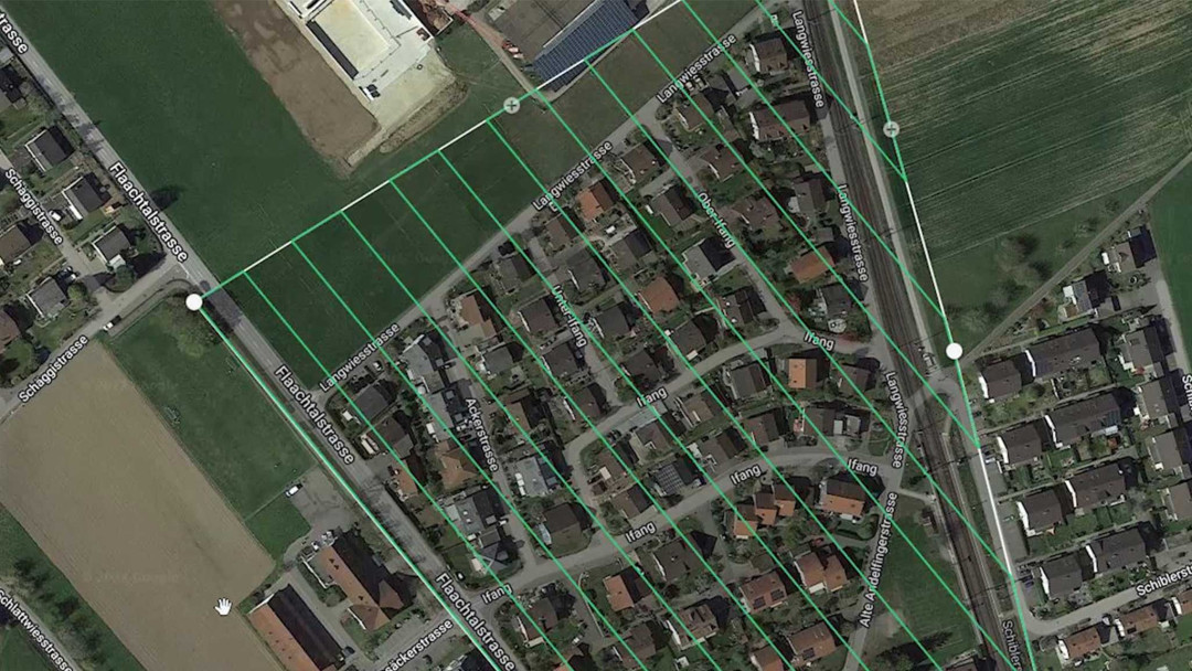 Flugplanung Drohne. Analyse Strassenzustand. ING PLUS