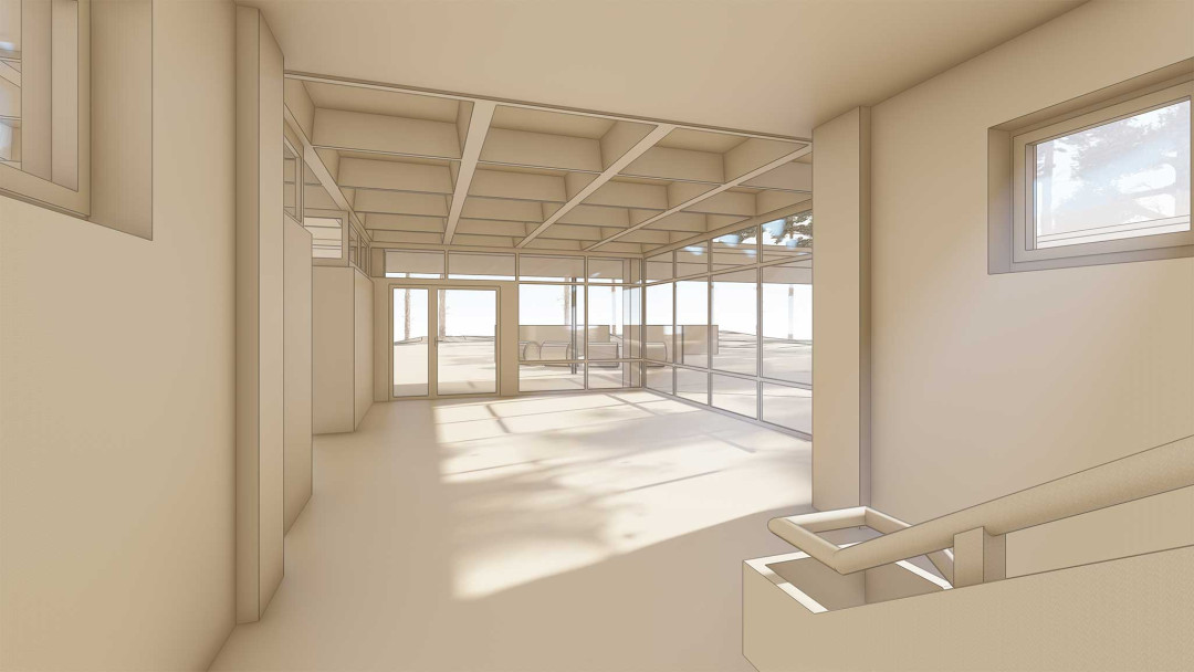 Winterthur. Umbau Schulhaus Steinacker. 3D-Raum. ING PLUS