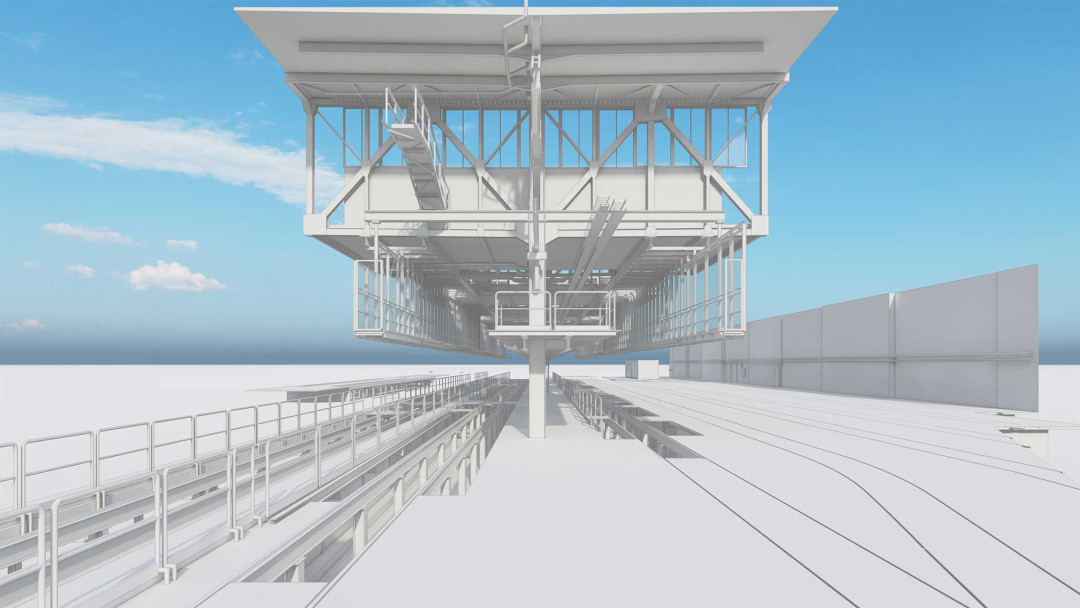3D-Gebäudeaufnahme Umbau Tramdepot VBZ in Zürich. ING PLUS