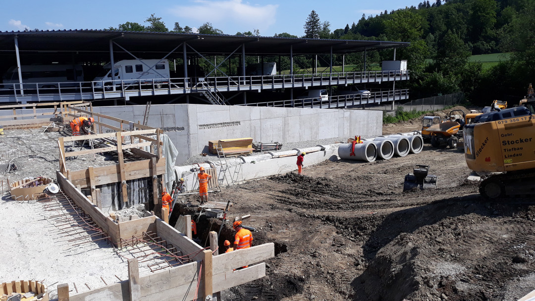 Winterthur-Dättnau. Baustelle Ziegeleiplatz. ING PLUS
