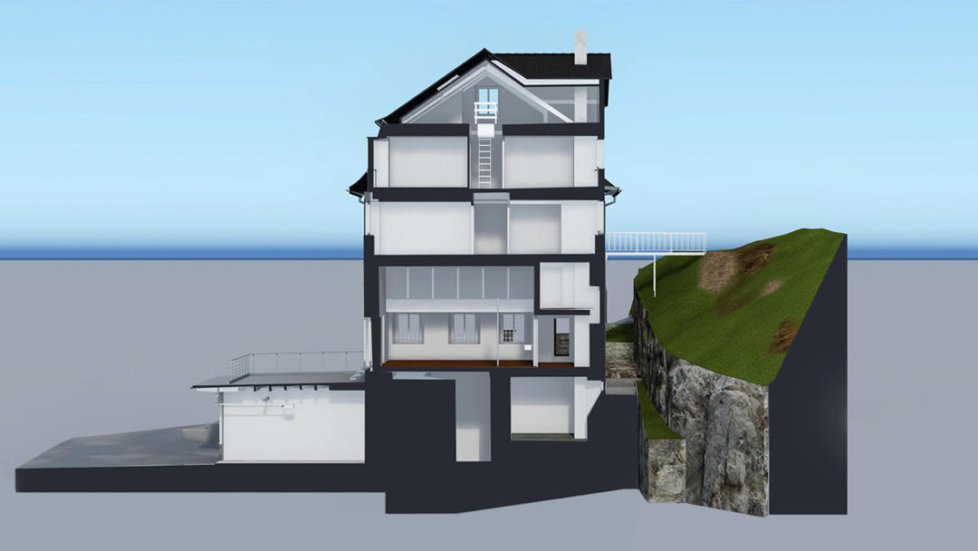 3D-Querschnitt aus 3D-Modell. ING PLUS