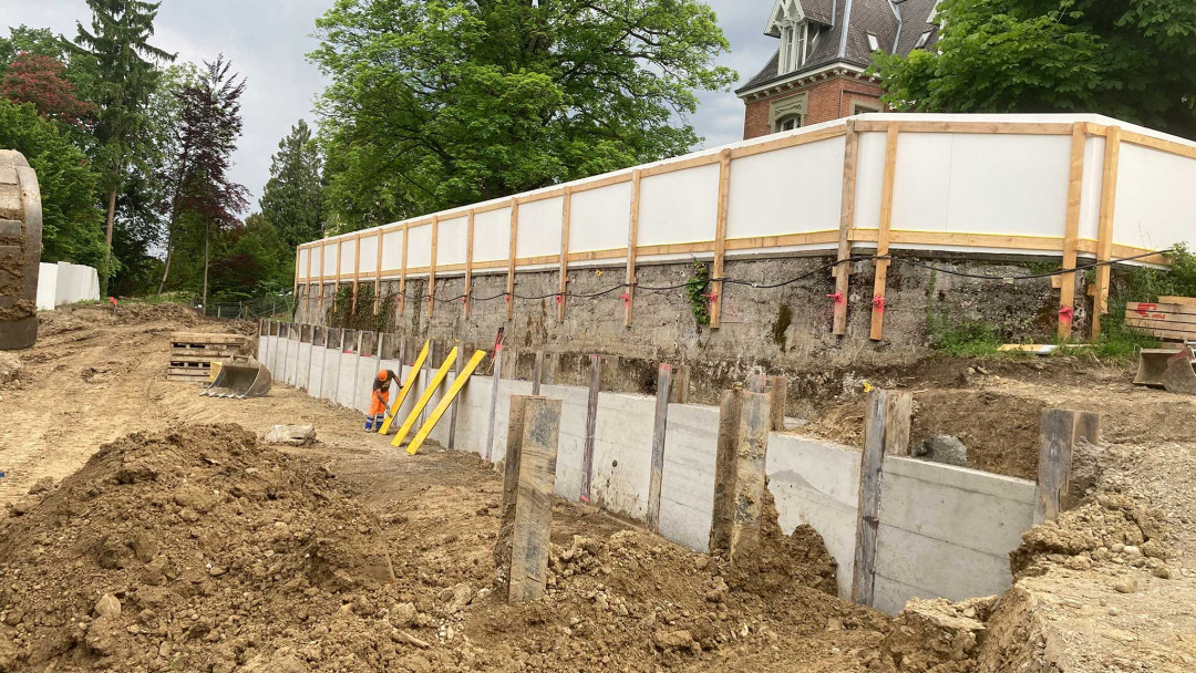 Winterthur. Bauvermessung. Baugrube. ING PLUS