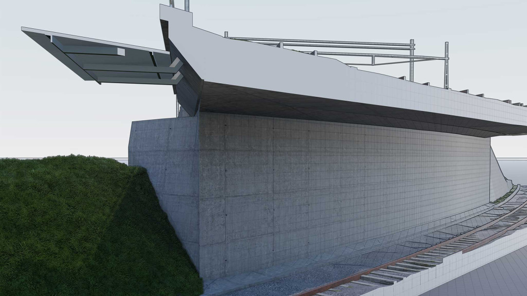 3D-Modellierung Kunstbaute. Wil SG. ING PLUS