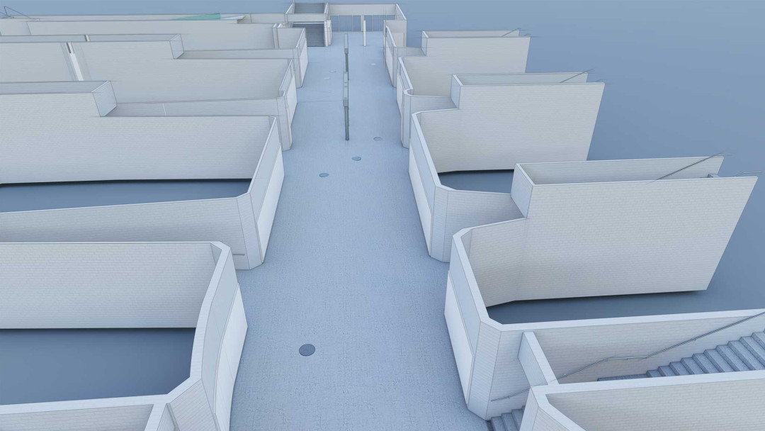 Winterthur. SBB Bahnhofsunterführung. 3D-CAD-Modell aus Gebäudeaufnahme. ING PLUS