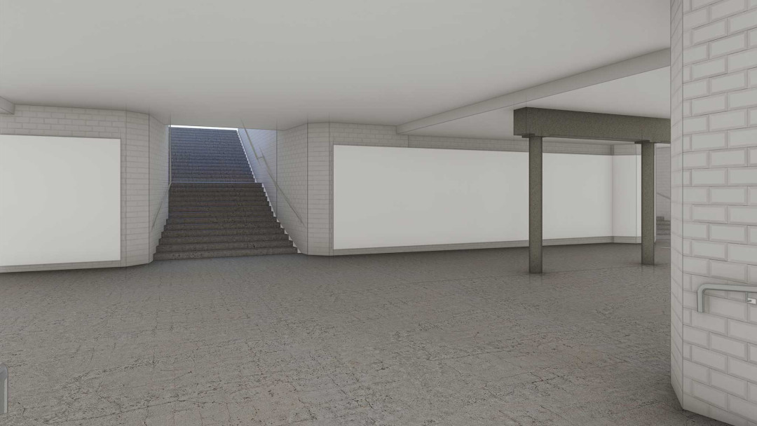 Winterthur. SBB Bahnhofsunterführung. 3D-Modell. ING PLUS