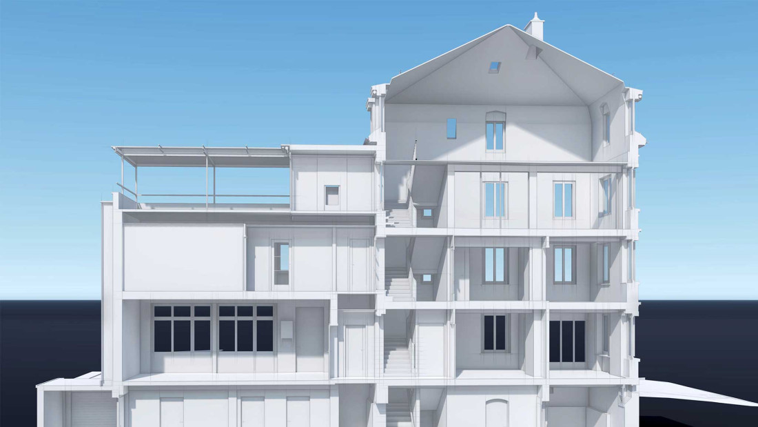 Fotos Umbau MFH in Winterthur, 3D Schnitt, ING PLUS