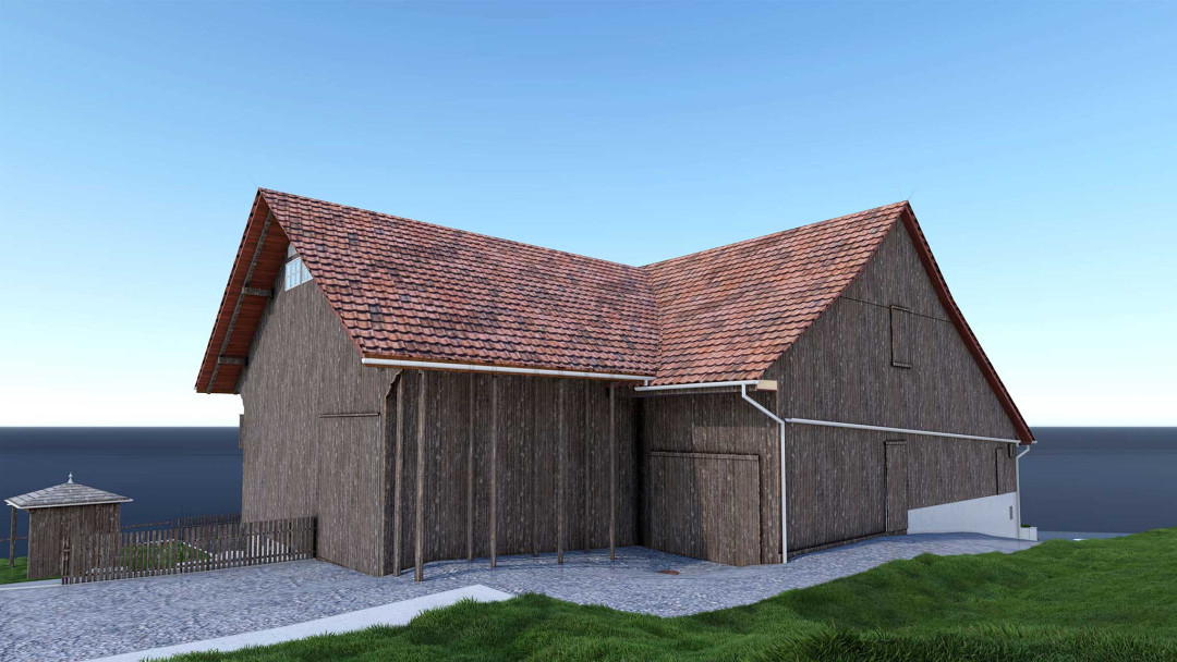 Wildberg. Gebäudevermessung für Umbau Scheune. 3D-Modell. ING PLUS