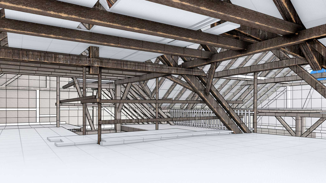 Wildberg. Gebäudevermessung für Umbau Wohnhaus mit Scheune. 3D-Modellierung. ING PLUS