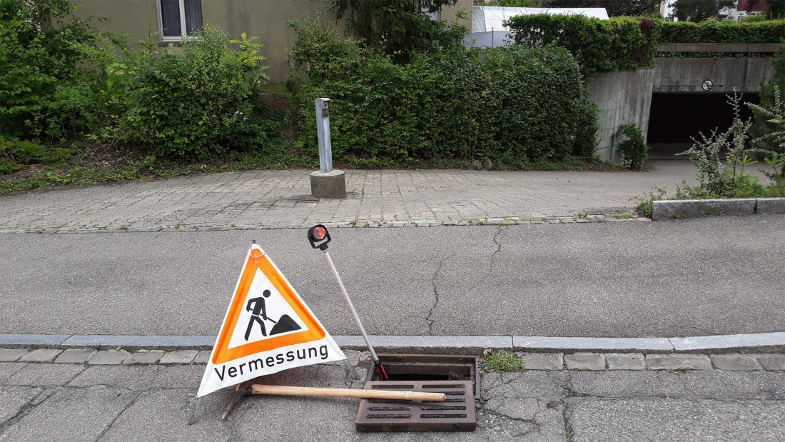 Fotos Massnahmeplanung Kanalsanierung. Vermessung Schächte. ING PLUS