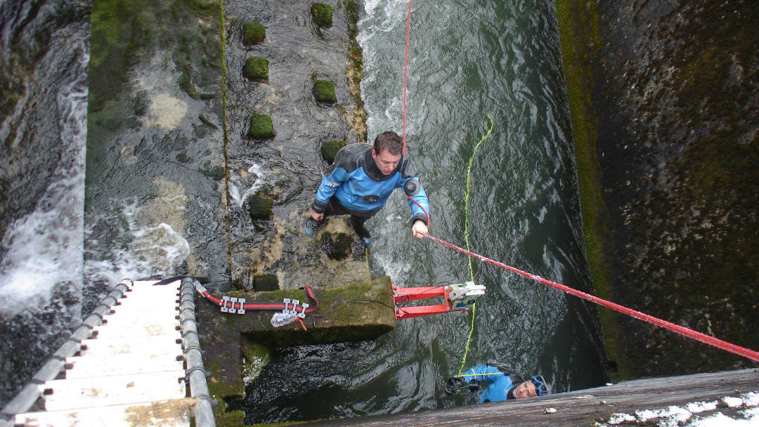 Winterthur. Vermessung für Turbinenersatz. René Meile und Thomas Steiner. ING PLUS