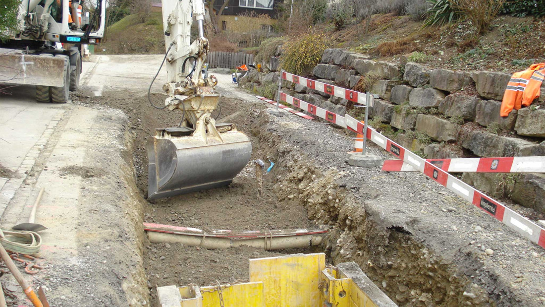 Fotos Quartierplanerschliessung. Bauleitung. ING PLUS