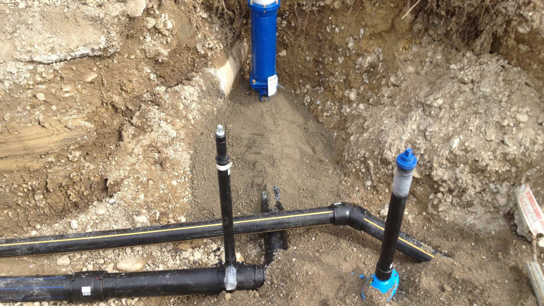 Quartierplanerschliessung. Hydrant und Schieber. ING PLUS