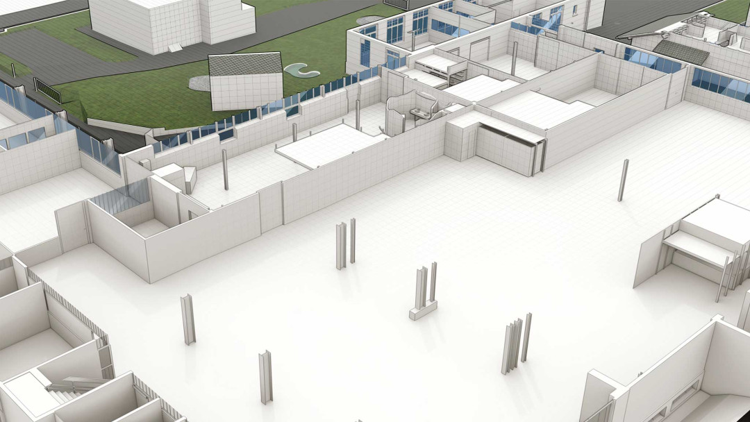 3D-Grundriss. Gewerbeareal. ING PLUS