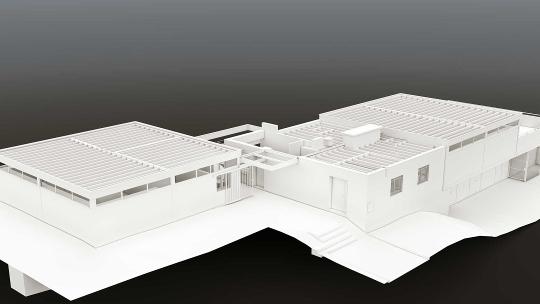 3D-Gebäudeaufnahme Schwimmbad Oetwil am See. ING PLUS