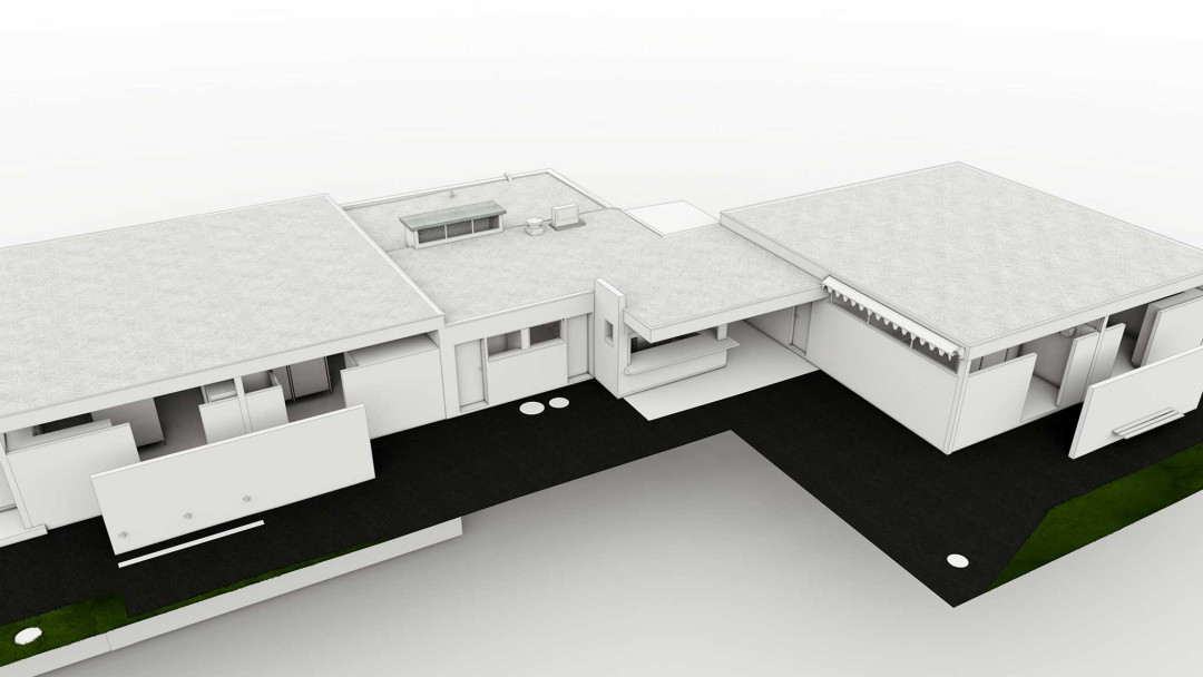 3D-Modell Schwimmbad Oetwil am See. ING PLUS