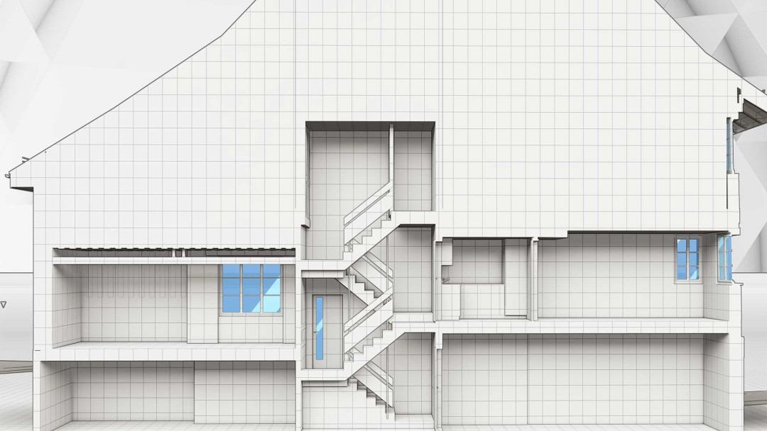 Winterthur. 3D-Aufnahme Schnitt. ING PLUS