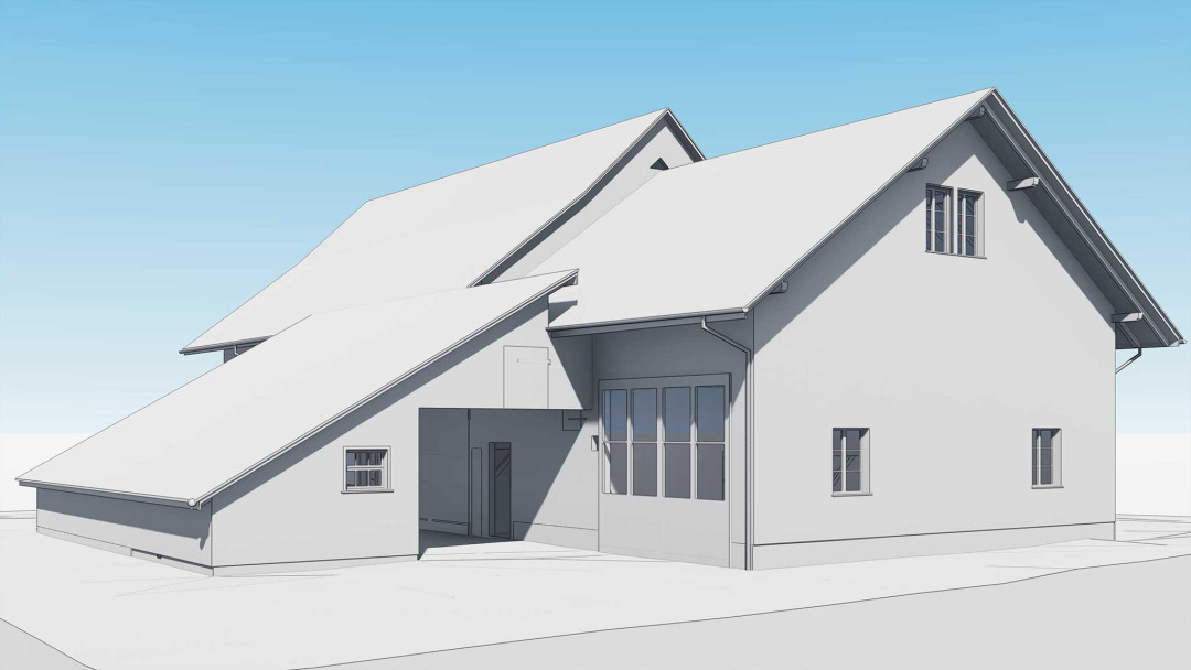 Winterthur ZH, Neubau 2 MFH, 3D Gebäudeaufnahme, ING PLUS