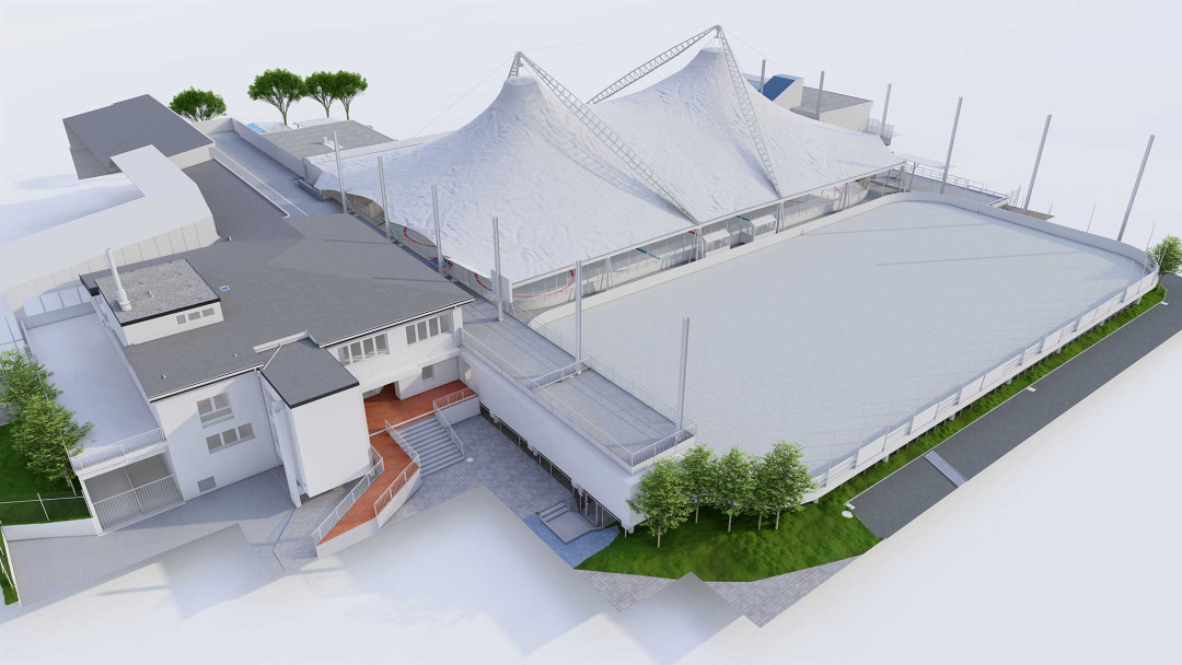 Dielsdorf. Sportpark Erlen. 3D-Modell. ING PLUS