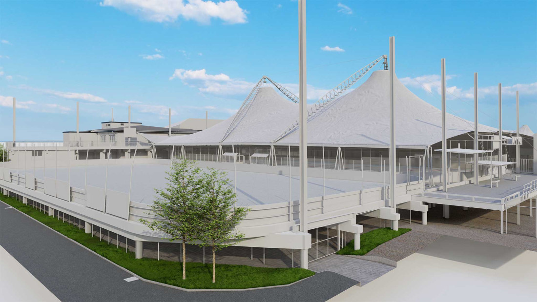 Fotos Dielsdorf in Zürich. Sportpark Erlen. 3D-Modell. ING PLUS