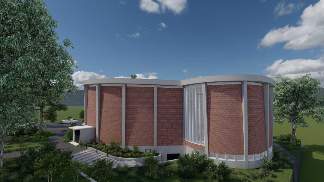 Gebäudeaufnahme 3D-Modell. Kirche St. Laurentius in Winterthur. ING PLUS