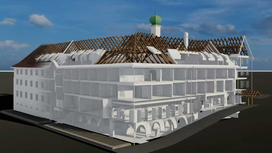 Kloster Kalchrain. Kanton Thurgau. 3D-Modell. ING PLUS