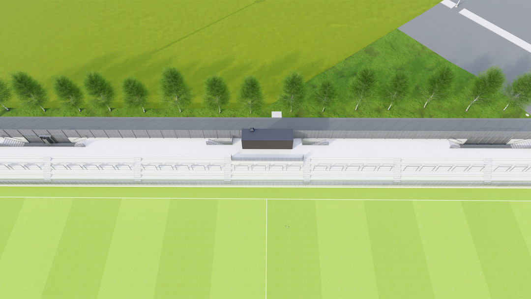 Wil SG, Sportplatz Bergholz (heute Lidl Arena), Gebäudevermessung Nordtribüne, ING PLUS