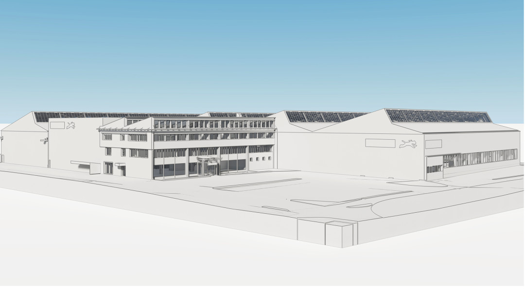 Weinfelden TG. Debrunner Acifer. Industriehalle 3D-Ansichten. ING PLUS