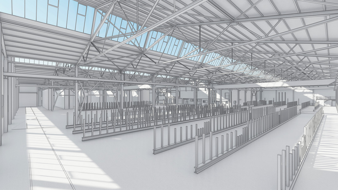 Weinfelden TG. Debrunner Acifer. Stahlkonstruktion 3D. ING PLUS