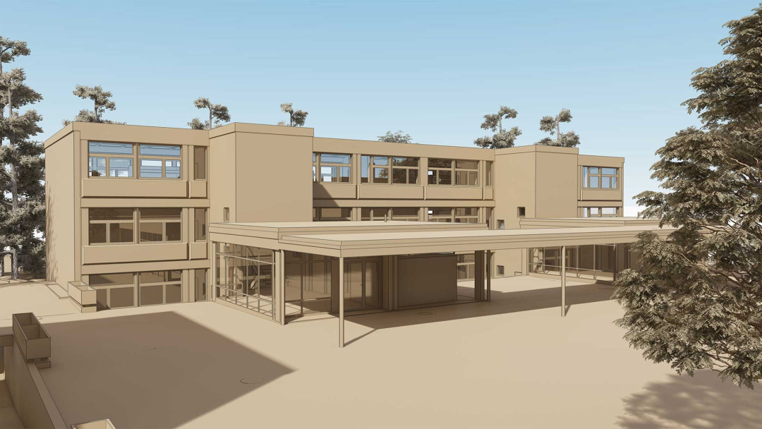 Winterthur. Umbau Schulhaus Steinacker. 3D-BIM. ING PLUS
