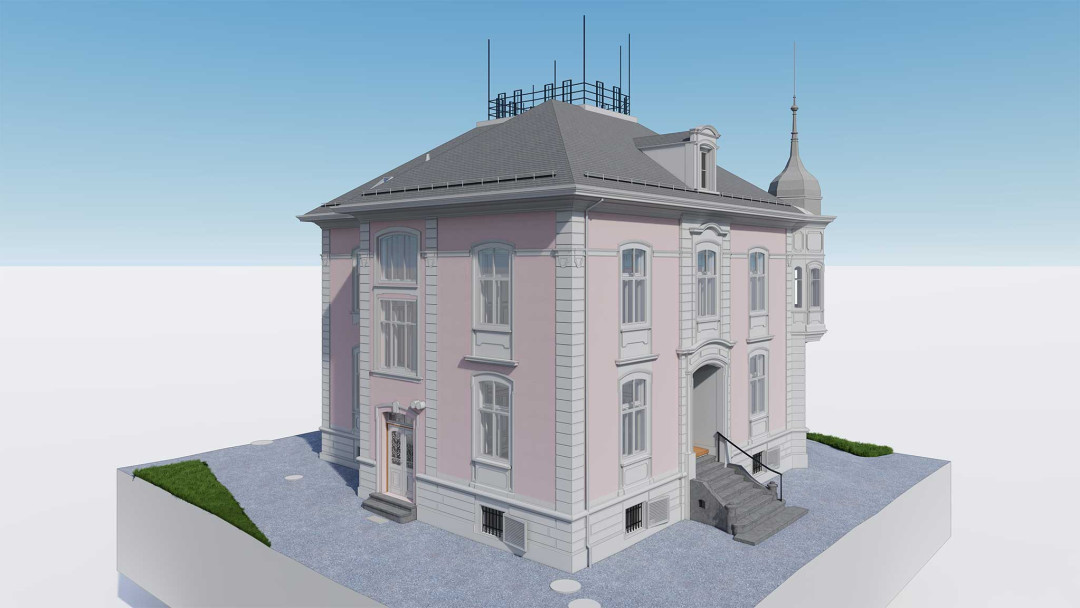 Frauenfeld. Villa Sonnenberg. Gebäudevermessung. 3D. ING PLUS