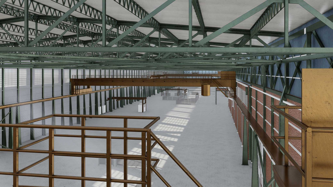 Birsfelden BL, Debrunner Acifer 3D-Modell Lagerhalle, ING PLUS