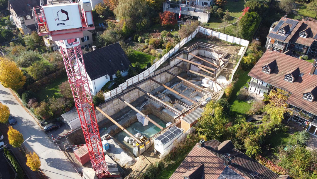 Winterthur - Wohnbau Baugrubenüberwachung - Vermessung - ING PLUS