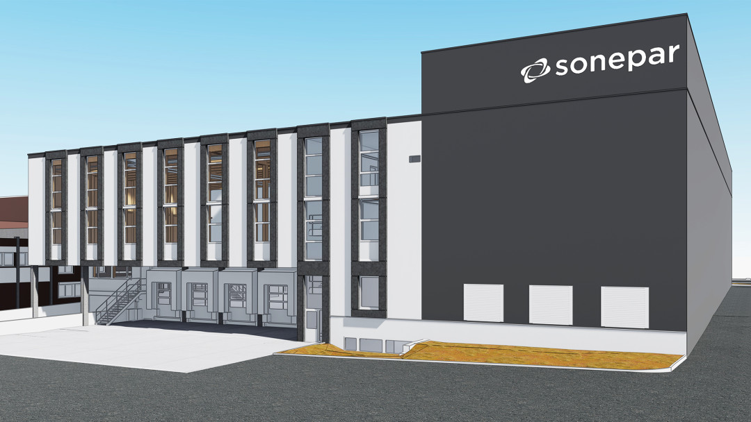 Wallisellen ZH. Sonepar Industrie. 3D-Fassade. ING PLUS