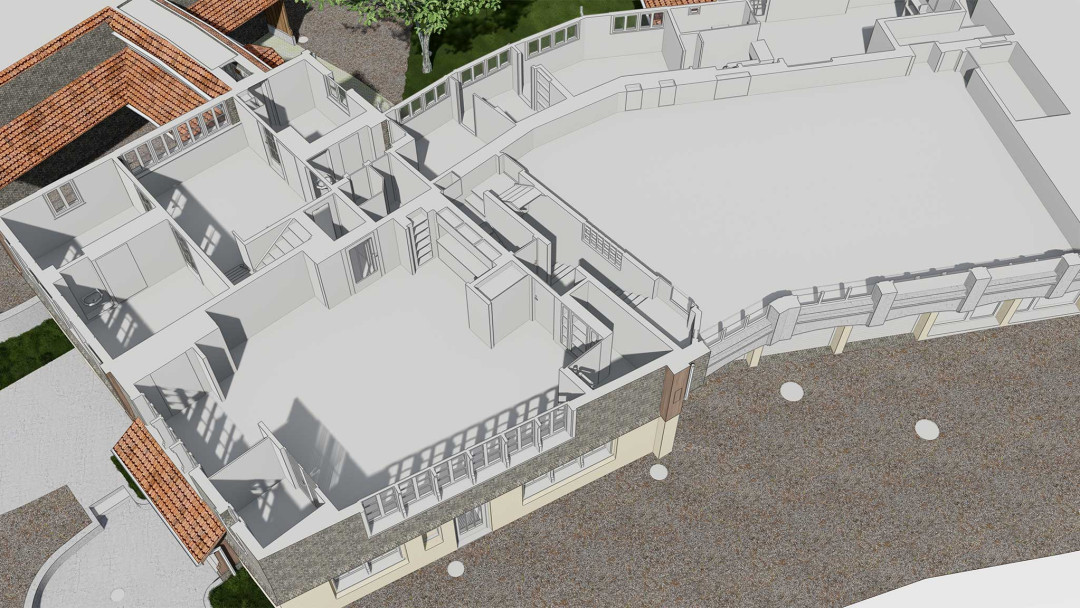 Unterägeri. Bosshard Schule. 3D-BIM-Grundriss. ING PLUS