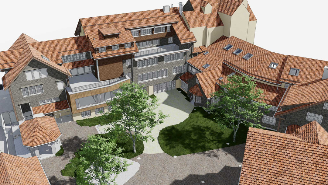 Unterägeri. Bosshard Schule. 3D-Modell. ING PLUS