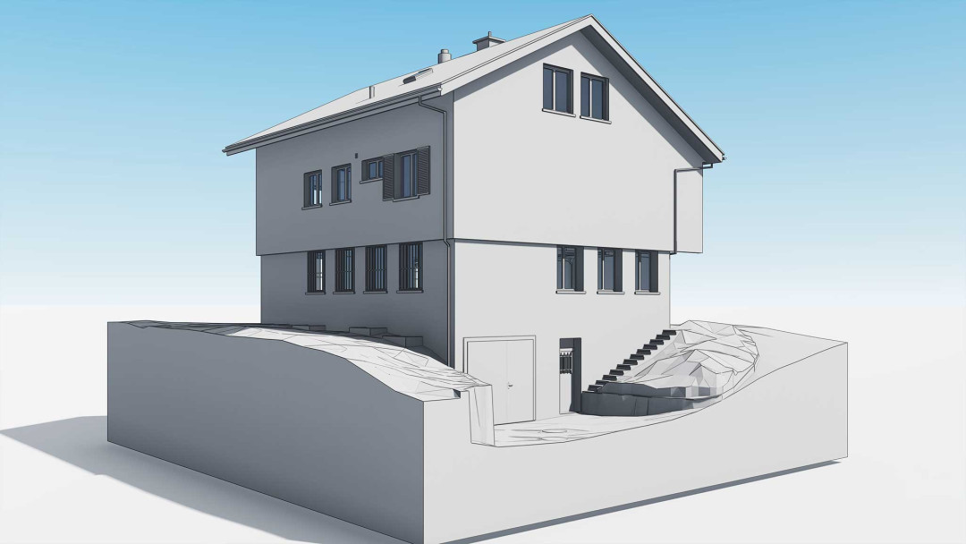 Umbau Altes Postgebäude, Dinhard ZH, 3D-Umbauplanung, ING PLUS