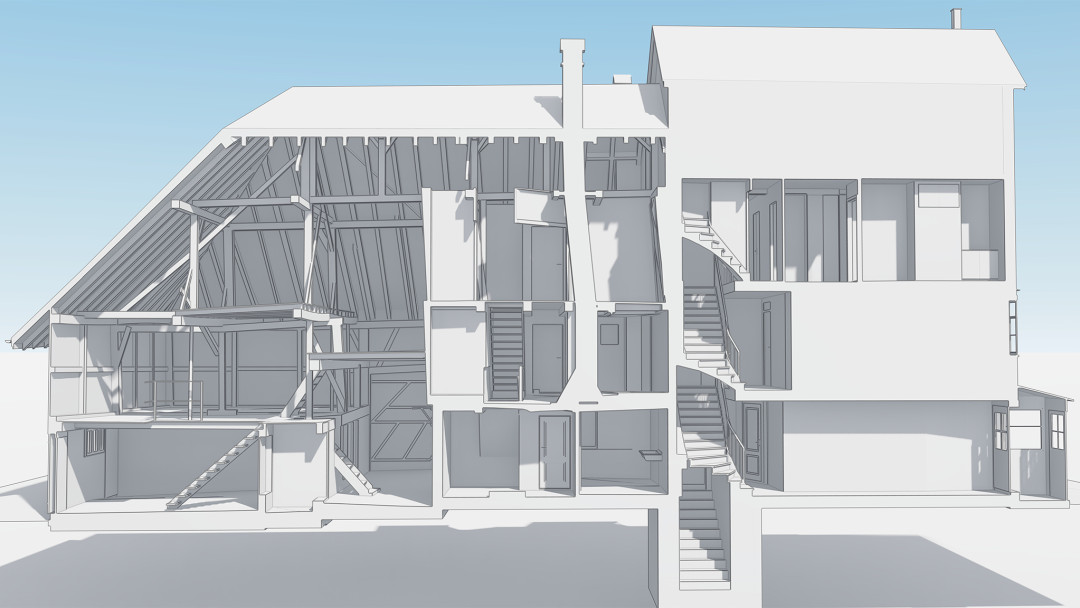 Winterthur ZH, 3D-Schnitt aus Gebäudeaufnahme, ING PLUS