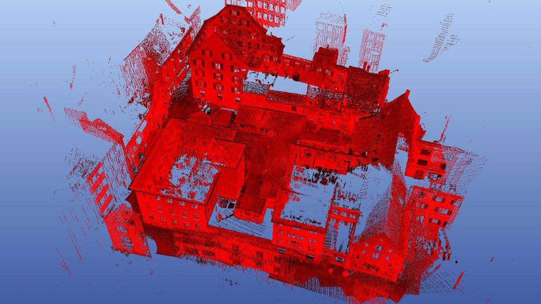 3D-Laserscanning Stadthausgeviert Schaffhausen. ING PLUS