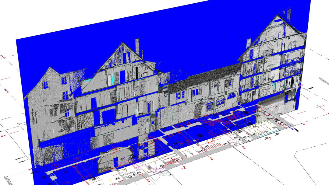 Schnittkonstruktion Stadthausgeviert Schaffhausen. ING PLUS