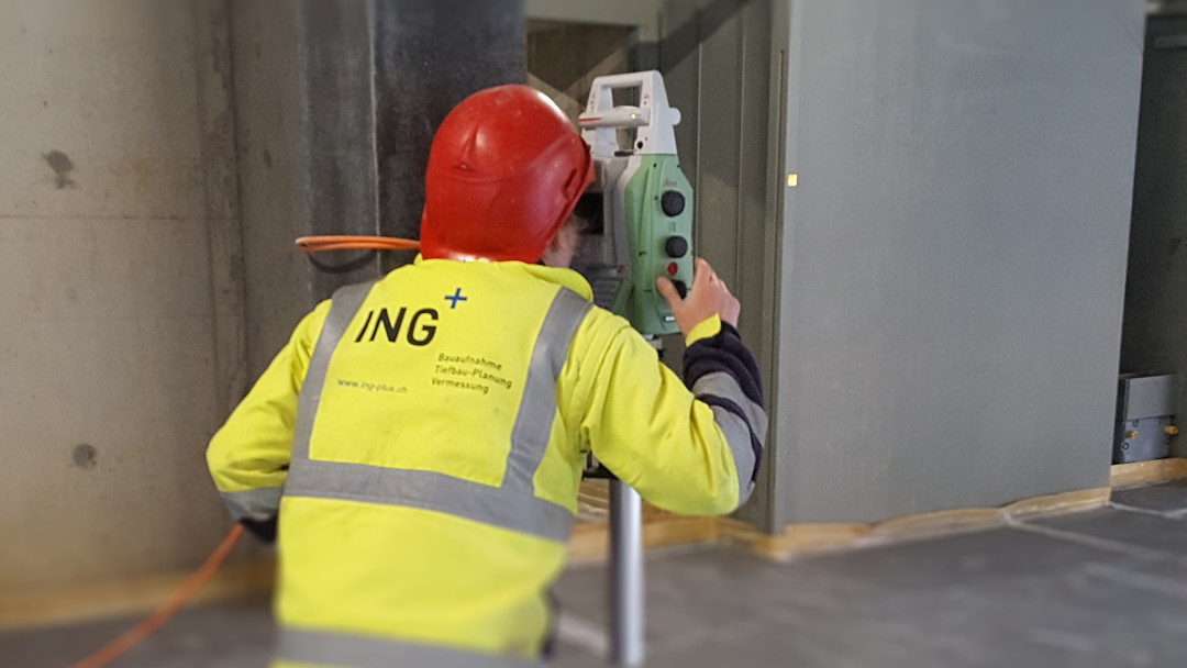 Vermessung am Kantonsspital in Winterthur ZH. ING PLUS