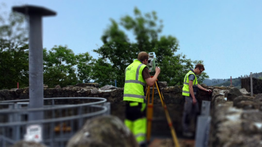 Vermessung Burgruine Wülflingen. ING PLUS